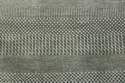 Modern Grass Design Wool/silk Hand Knotted Rug 2.6X16.0 -w20177