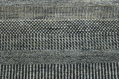 Modern Grass Design Wool/silk Hand Knotted Rug 2.6X14.0 -w20168