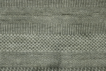 Modern Grass Design Wool/silk Hand Knotted Rug 2.6X16.0 -w20176