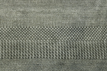 Modern Grass Design Wool/silk Hand Knotted Rug 2.6X16.0 -w20176