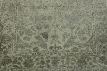 Traditional Haji Jalili Wool/silk Hand Knotted Rug 2.6x15.0 -w20055