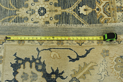 Oushak Whitewash Chobie Wool Hand Knotted Rug 10.0x14.0 - w5110