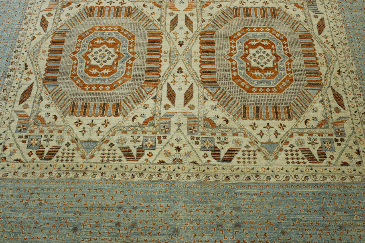 Tribal Vege-dye Mamluk Wool Hand Knotted Rug 10.0x14.0 - w5108
