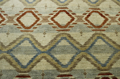 Tribal Morrocan Design Wool Hand Knotted Rug 8.0x10.0 - w5114