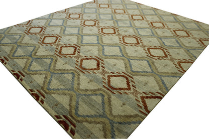 Tribal Morrocan Design Wool Hand Knotted Rug 8.0x10.0 - w5114