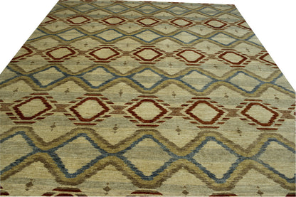 Tribal Morrocan Design Wool Hand Knotted Rug 8.0x10.0 - w5114