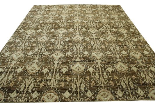 Tribal Vege-dye Ikat Wool Hand Knotted Rug 8.0x10.0 - w5097