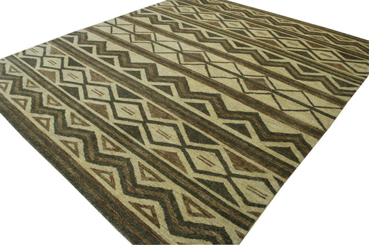 Tribal Morrocan Design Wool Hand Knotted Rug 8.0x10.0 - w5100