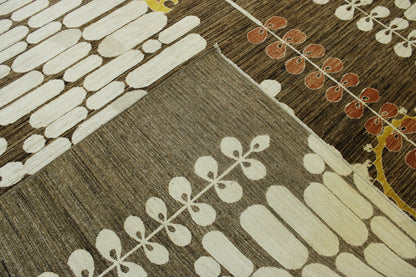 Tribal Arts & Crafts Design Wool Hand Knotted Rug 8.0x10.0 - w5101