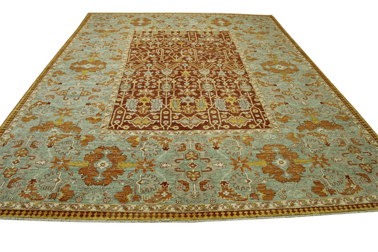 Tribal Vege-dye Bamyan Wool Hand Knotted Rug 9.0x12.0 - w5106