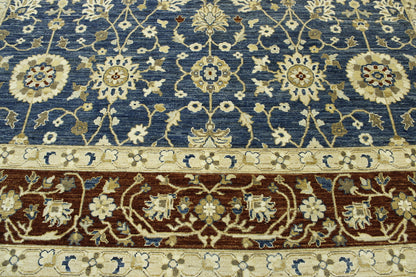 Oushak Whitewash Chobie Wool Hand Knotted Rug 9.0x12.0 - w5102