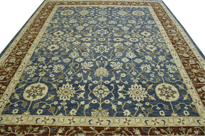 Oushak Whitewash Chobie Wool Hand Knotted Rug 9.0x12.0 - w5102