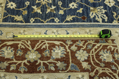 Oushak Whitewash Chobie Wool Hand Knotted Rug 9.0x12.0 - w5102