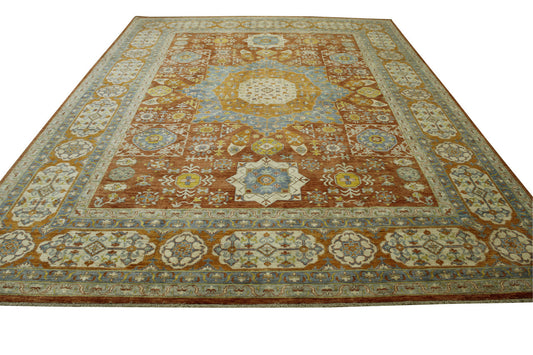 Tribal Vege-dye Bamyan Wool Hand Knotted Rug 9.0x12.0 - w5105