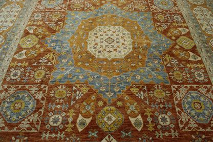 Tribal Vege-dye Bamyan Wool Hand Knotted Rug 9.0x12.0 - w5105