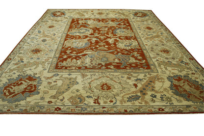 Tribal Vege-dye Mamluk Wool Hand Knotted Rug 9.1x12.0 - w5104