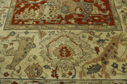Tribal Vege-dye Mamluk Wool Hand Knotted Rug 9.1x12.0 - w5104