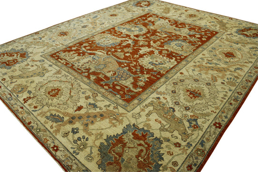 Tribal Vege-dye Mamluk Wool Hand Knotted Rug 9.1x12.0 - w5104