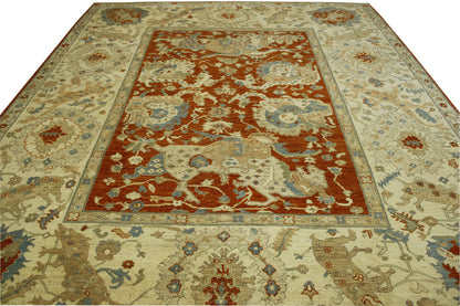 Tribal Vege-dye Mamluk Wool Hand Knotted Rug 9.1x12.0 - w5104