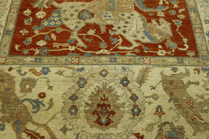 Tribal Vege-dye Mamluk Wool Hand Knotted Rug 9.1x12.0 - w5104