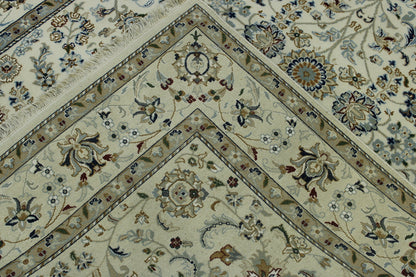 Traditional Fine Nain Wool/silk Hand Knotted Rug 6X9 - w2379