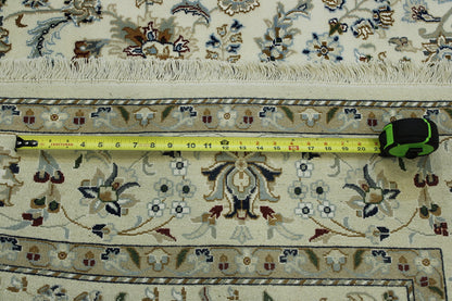 Traditional Fine Nain Wool/silk Hand Knotted Rug 6X9 - w2379