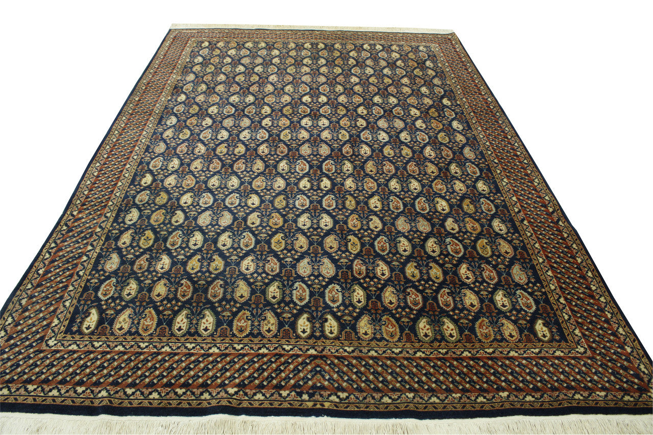 Traditional Fine Pesley Heraki Wool Hand Knotted Rug 6X9 - w5121