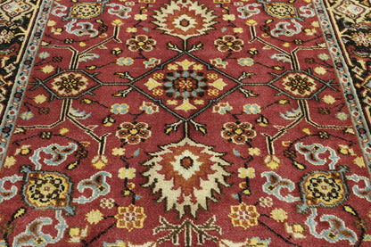 Tribal Floral Serapi Wool Hand Knotted Rug 6X9 - w20269