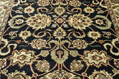 Traditional Indo Mashad Wool Hand Knotted Rug 6X9 - w2263