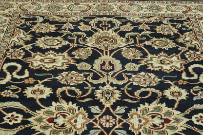 Traditional Indo Mashad Wool Hand Knotted Rug 6X9 - w2263