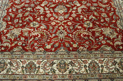 Traditional Indo Heraki Wool Hand Knotted Rug 6X9 - w2234