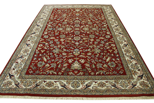Traditional Indo Mahal Wool Hand Knotted Rug 6X9 - w2240