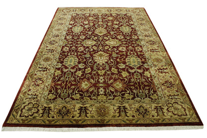 Traditional Fine Zigler Wool Hand Knotted Rug 6X9 - w2260