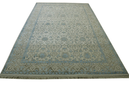 Tribal Silky Zigler Wool Hand Knotted Rug 6X9 - w2222
