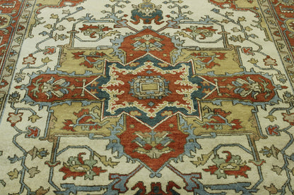 Oushak Antique Sherapi Wool Hand Knotted Rug 6X9 - w20106
