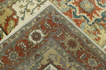 Oushak Antique Sherapi Wool Hand Knotted Rug 6X9 - w20106