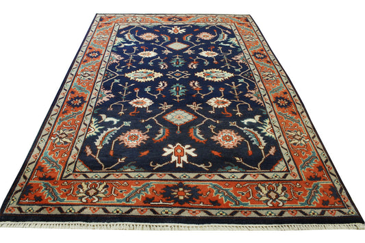 Tribal Sherapi Wool Hand Knotted Rug 6X9 - w20266