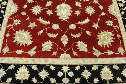 Tribal Agra Zigler Wool Hand Knotted Rug 6X9 - w20124