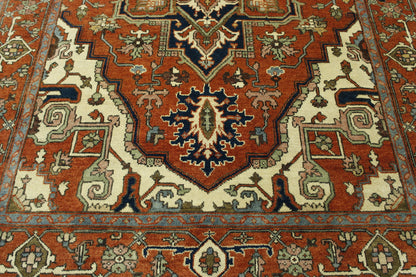 Oushak Antique Sherapi Wool Hand Knotted Rug 6X9 - w20100