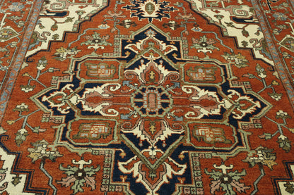 Oushak Antique Sherapi Wool Hand Knotted Rug 6X9 - w20100