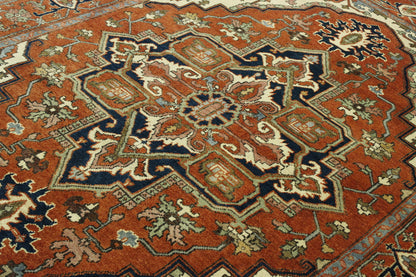 Oushak Antique Sherapi Wool Hand Knotted Rug 6X9 - w20100