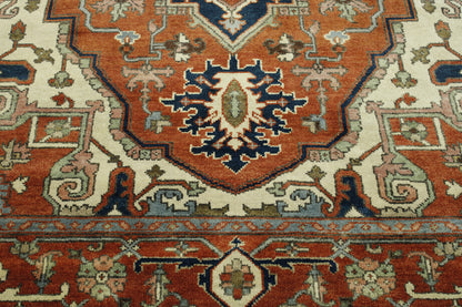 Oushak Antique Sherapi Wool Hand Knotted Rug 6X9 - w20100