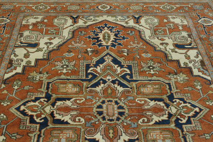 Oushak Antique Sherapi Wool Hand Knotted Rug 6X9 - w20100