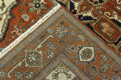 Oushak Antique Sherapi Wool Hand Knotted Rug 6X9 - w20100