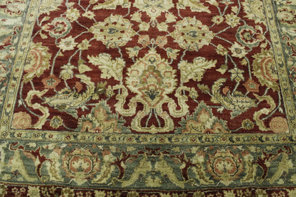 Traditional Mashad Design Wool Hand Knotted Rug 6X9 - w2264