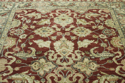 Traditional Mashad Design Wool Hand Knotted Rug 6X9 - w2264