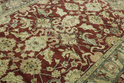 Traditional Mashad Design Wool Hand Knotted Rug 6X9 - w2264