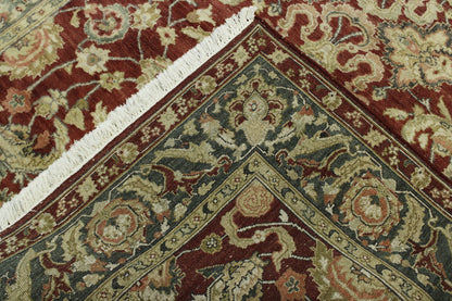 Traditional Mashad Design Wool Hand Knotted Rug 6X9 - w2264