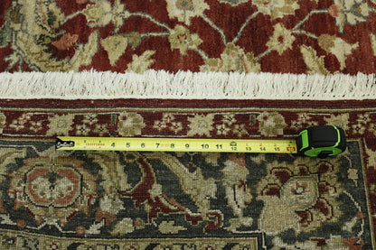 Traditional Mashad Design Wool Hand Knotted Rug 6X9 - w2264