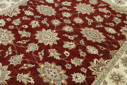 Traditional Agra Zigler Wool Hand Knotted Rug 6X9 - w20125